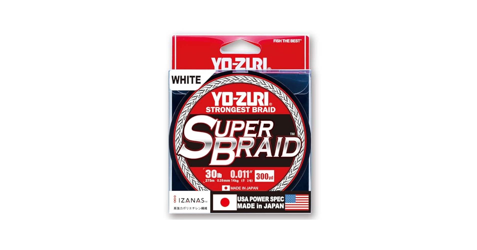 Amazon.com : Yo-Zuri YZ-SB-30LB-WH-300YD: Super Braid White